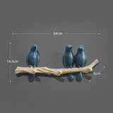 HULIANFU Wall Decorations Home Accessories Living Room Hanger Resin Bird hanger key kitchen Coat Clothes Towel Hooks Hat Handbag Holder
