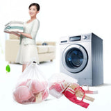 HULIANFU Laundry Mesh Bags Drawstring Net Laundry Saver Mesh Washing Pouch Strong Washing Machine Thicken Net Bag Laundry Bra Aid Pack