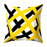 HULIANFU New Style Geometric Yellow Pillowcase Decorative Cushion For Sofa DIY Printed Pillow Chair Car Cushion Christmas Home Decoration