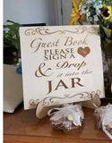 HULIANFU Wedding Guest Book Wedding Guestbook Wedding Drop Box Guestbook Hearts Wedding Guest Book Alternative Transparent Guest Book Wed