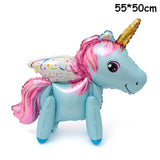 HULIANFU Pink Pony Horse Balloons Helium Unicorn Foil Balloon Kids Toys Wedding Birthday Baby Shower Animal Party Decoration Supplies