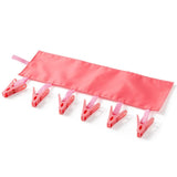 HULIANFU Multifunctional Cloth Hanger Drying Rack Foldable Bathroom Travel Clothespin 6 Clips Hanger Clothes Towel Socks Storage Hanger