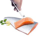 HULIANFU Kitchen accessories Stainles Fish Scales Scraping Graters Fast Remove Fish Cleaning Peeler Scraper Fish bone tweezers tool gadge
