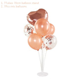 HULIANFU Rose Gold Wedding Birthday Party Balloons Happy Birthday Letter Foil Balloon Baby Shower Anniversary Event Party Decor Supplies