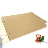 HULIANFU Wedding Guest book A4 Size with 20/30 Pages Personalized Signature Guestbook Custom Wood DIY Photo book Signature Wedding Hot