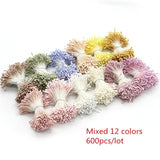 HULIANFU 2023 Lucia Crafts 144/420/600/1000pcs /Lot  Flowers Stamen 2mm  DIY Artificial Flowers  Wreath For Wedding Party Home Decor  D0401