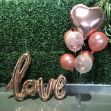 HULIANFU Rose Gold Wedding Birthday Party Balloons Happy Birthday Letter Foil Balloon Baby Shower Anniversary Event Party Decor Supplies
