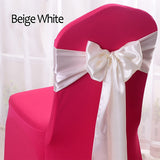 HULIANFU Wedding Satin Chair Sashes Party Chairs Bands Gold Pink Chair Knot Cover Decoration Chairs Bow For Chair Decoration Banquet