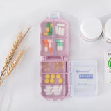 HULIANFU Pill Box Wheat Sealed 8 Grids Pill Container Organizer Health Care Drug Travel Divider 7 Day Pill Storage Bag Travel Pill Cases