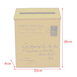 HULIANFU Vintage Villa Town Galvanized Iron Post Mailbox Letterbox Postbox Newspaper Magazines Holder Box Catcher Guard