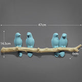 HULIANFU Wall Decorations Home Accessories Living Room Hanger Resin Bird hanger key kitchen Coat Clothes Towel Hooks Hat Handbag Holder