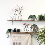 HULIANFU Retro Iron Line Flowers Vase Metal Plant Holder Modern Solid Home Decor Nordic Styles Iron Vase