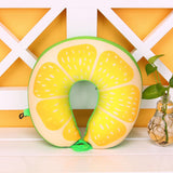 HULIANFU Travel Foam Particles Fruit U Shaped Travel Pillow Neck Support Head Rest Headrest Cushion Pillow