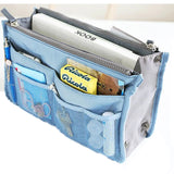 HULIANFU Organizer Insert Bag Women Nylon Travel Insert Organizer Handbag Purse Large liner Lady Makeup Cosmetic Bag Cheap Female Tote
