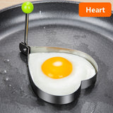 HULIANFU Stainless Steel 5Style Fried Egg Pancake Shaper Omelette Mold Mould Frying Egg Cooking Tools Kitchen Accessories Gadget Rings