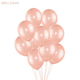 HULIANFU Rose Gold Wedding Birthday Party Balloons Happy Birthday Letter Foil Balloon Baby Shower Anniversary Event Party Decor Supplies
