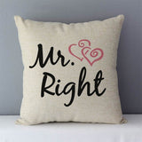 HULIANFU Popular phrase words letters printed couch cushion home decorative pillows 45x45cm square cushions without core "Love you more"