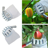 HULIANFU Metal Fruit Picker Orchard Gardening Apple Peach High Tree Picking Tool Fruit Catcher Collection Pouch Farm Garden Supplies