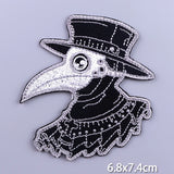 HULIANFU Patches On Clothes Stickers Hippie Rock Stripes Embroidered Patches For Clothing Iron On Patch Skull Biker Stripes for Jackets