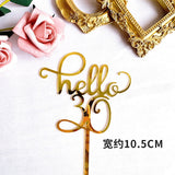 HULIANFU Wedding Cake Topper Acrylic Bride to be Cake Decorations Mariage Anniversary Birthday Party Baking Dessert Cake Top Flag Cupcake