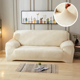 HULIANFU Plush Thick Sofa Cover for Living Room Adjustable Elastic Corner Couch Covers Sectional Slipcover Decor Sofa Chaise Cover Lounge