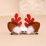 HULIANFU 2023 Christmas Antler Hair Clips Deer Ear Hairpins Festival Christmas Headbands Pine Cones Hair Ball Adult Headwear Hair Accessories