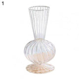 HULIANFU Simple Transparent Glass Small Vase Nordic Decoration Living Room Flower Home Vases For Flowers Aromatherapy Bottle