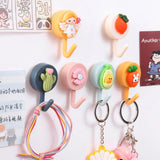 HULIANFU New Cute Animal Wall Hook for Key Holder Coat Towel Hanging Plastic Mask Holder Bathroom Organizer Wall Decor Home Accessories