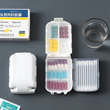 HULIANFU Pill Box Wheat Sealed 8 Grids Pill Container Organizer Health Care Drug Travel Divider 7 Day Pill Storage Bag Travel Pill Cases