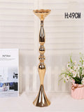 HULIANFU Metal Candle Holders Flowers Vase Candlestick Centerpieces Road Lead Candelabra Centerpieces Wedding porps Christmas decoration
