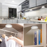 HULIANFU LED Light COB Under Cabinet Light Night Light Wireless Remote Control Dimmable Wardrobe Lamp 3W Super Bright Closet Lighting
