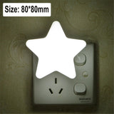 HULIANFU Sensor Control Mini Star Moon LED Light EU/US Plug Night Lamp for Bedside Lamp Baby Bedroom Children  Room Sleeping Decoration