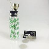 HULIANFU SWSMOK Glass Popular Bottle Water Pipe Portable Mini Hookah Shisha Tobacco Smoking Pipes For Metal Tube Filter
