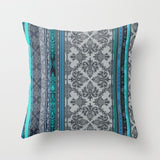 HULIANFU Super Hot Hipster Light Blue Green Mint Cushion Cases Modern Geometry Print Boho Decorative Pillowcase Sofa Couch Throw Pillows