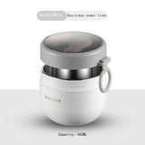 HULIANFU Portable Breakfast Cup With Lid and Spoon Multifunction Oatmeal Cup Cereal Nut Yogurt Mug Snack Cups Small lunch box soup bowl