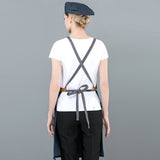 HULIANFU Long Apron Denim Restaurant Hotel Waist Chef Apron Bar Pub Kitchen Waiter Waitress Cook Apron Universal Cooking Hat Caps 56-58cm