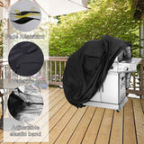 HULIANFU Waterproof BBQ Cover Anti-Dust Outdoor Heavy Duty Charbroil Grill Cover Rain Protective Barbecue Cover 7 Sizes Black BBQ Cover
