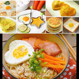 HULIANFU  5 Shapes Stainless Steel Fried Egg Shaper Egg Mold DIY Breakfast Egg Pancake Rings Sandwich Kitchen Tools Utensil Baking Tools