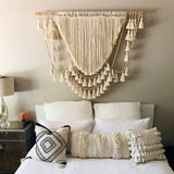 HULIANFU New Nordic Geometric Tapestry Wall Hanging Bohemian Macrame Tassel Woven Tapestry Home Bedroom Background Wedding Decoration