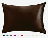 HULIANFU Pure Emulation Silk Satin Pillowcase Comfortable Pillow Cover Pillowcase For Bed Throw Single Pillow Covers