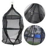 HULIANFU Portable Drying Dryer Rack Net Folding 3 Layer Clothes Hanging Mesh Bag Dish Shelf for Outdoor Camping Herbs Flowers Buds