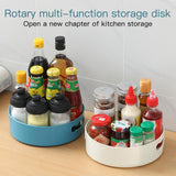 HULIANFU Kitchen Storage Container 360 Degree Rotating Tray Spice Tray Snack Fruit Food Tray Non-slip Bathroom Dry Pallet Kitchen Storage