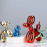 HULIANFU Nordic Resin Dog Crafts electroplating balloon dog sculpture home decorations modern living room desktop animal decor Ornament