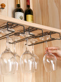 HULIANFU New Arrival Useful Iron Wine Rack Glass Holder Hanging Bar Hanger Shelf Stainless Steel Wine Glass Rack Stand Paper Roll Holder