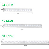 HULIANFU LED Motion Sensor Closet Light 6 10 24 40 60 LEDs Under Cabinet Light Magnetic Night Lamp For Kitchen Stairs Wardrobe Cupboard