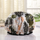 HULIANFU Waterproof Shower Cap Double Layer Elastic Bath Hat Bathing Cap For Women Spa Bathing Accessory Hair Salon Bathroom Product