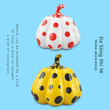 HULIANFU Pumpkin Kusama Yayoi  Artist Modern Sculpture Polka Dot Art home interior Decorations office arts wedding christmas