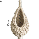 HULIANFU Northern Europe Hanging Basket Pineapple Shape Landscaping Cotton Macrame Flower Planter for Living Room Balcony Decorations