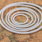 HULIANFU White Plastic Dream Catcher Ring Round Wooden Bamboo Hoop DIY Craft Tools Christmas Wedding Wreath