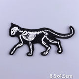 HULIANFU Patches On Clothes Stickers Hippie Rock Stripes Embroidered Patches For Clothing Iron On Patch Skull Biker Stripes for Jackets